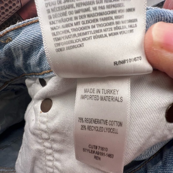 Agolde Light Blue Denim Jeans - Picture 4 of 6